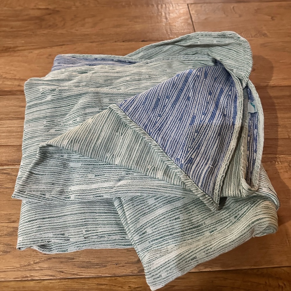Striped Blue and Green Woven Wrap
